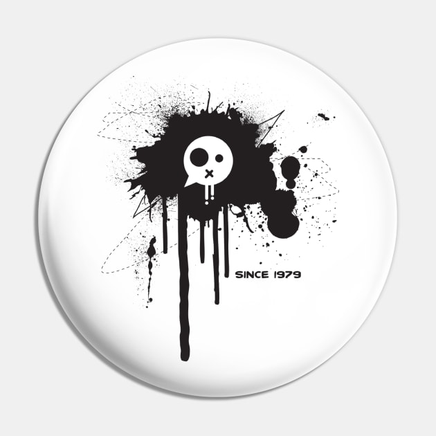 Splattered face Pin by Beardedguy