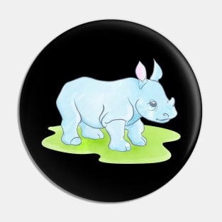 Baby Blue Rhino Pin