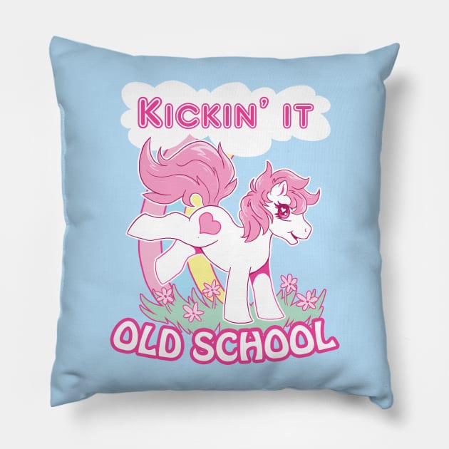 Kickin' it Old School Pillow by Iveechan