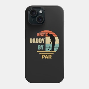 Humor Best Daddy By Par Design - Golfing Vintage Sunset - Funny Golfing Design - Golfer Design Phone Case