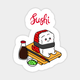 Happy Tuna Sushi Magnet