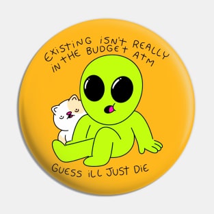 alien and cat Pin