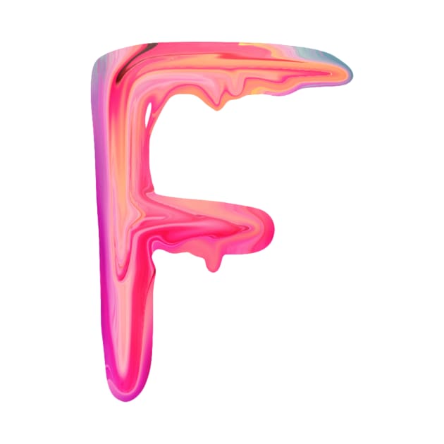 Letter F In Vibrant Watercolor by Binging merch