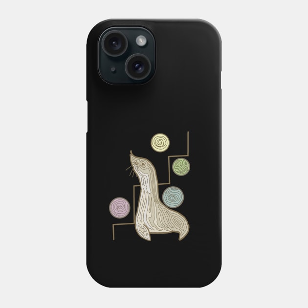 A Seal Plays With Balls Phone Case by DesignTree