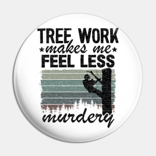 Tree Work Funny Arborist Lumberjack Tree Care Gift Pin