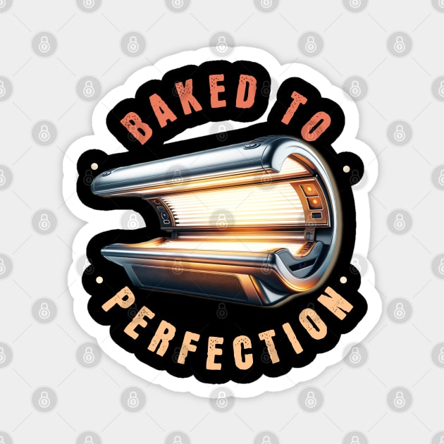 Baked To Perfection Sun Tan Beach Design Magnet by woormle