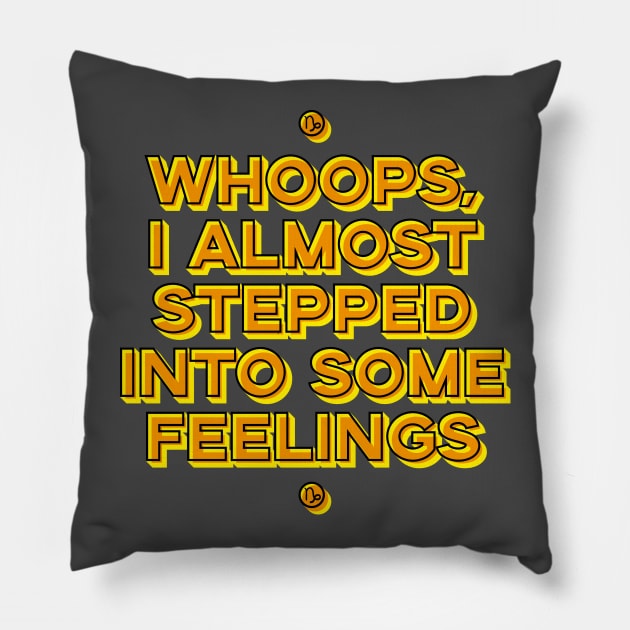 Capricorn Zodiac Funny Pillow by StarSignPrints