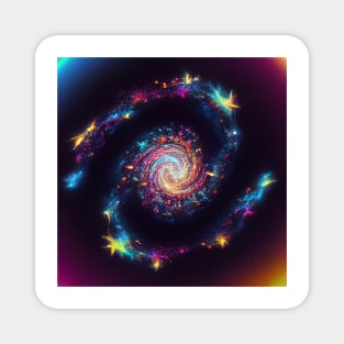 spiral galaxy, psychedelic Magnet