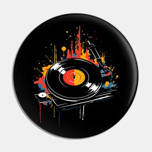 Vinyl Record DJ Turntble Pin