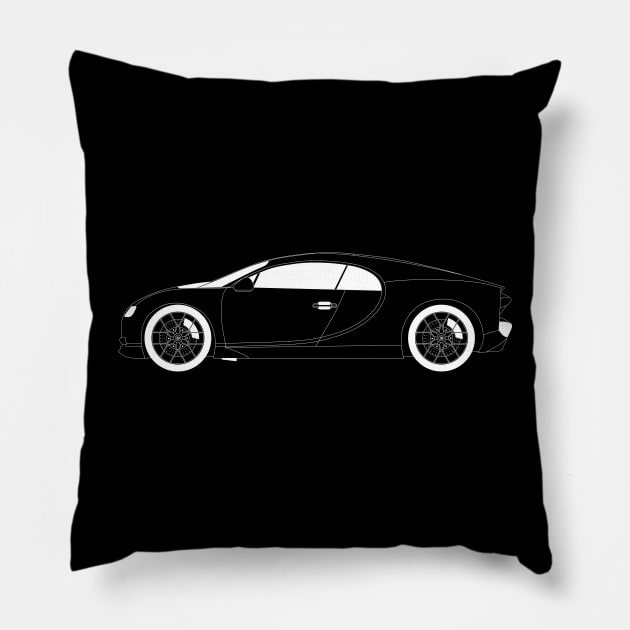 Chiron White Outline Pillow by kindacoolbutnotreally