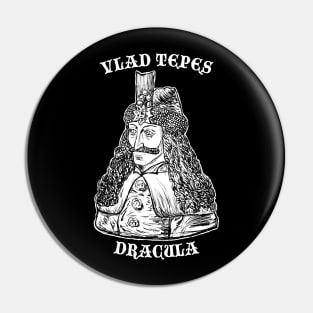 Vlad Tepes Dracula without color backgorund black Pin