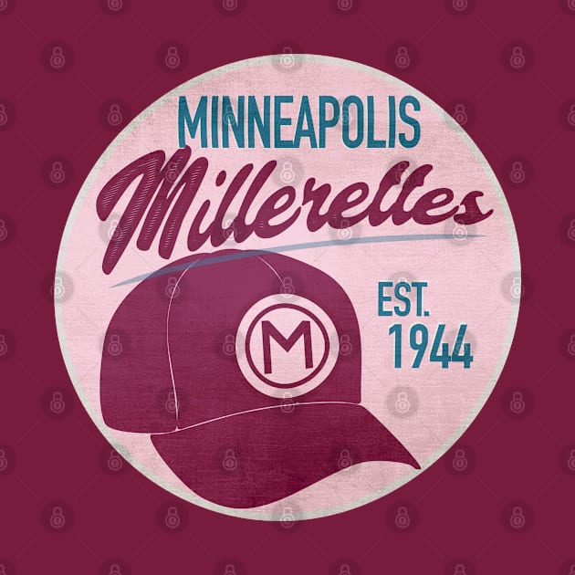 Minneapolis Millerettes • AAGPBL Hat by The MKE Rhine Maiden