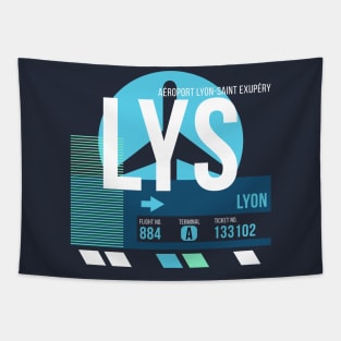 Lyon (LYS) Airport // Sunset Baggage Tag Tapestry