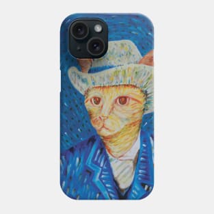 Klimt portrait with grey felt hat Phone Case