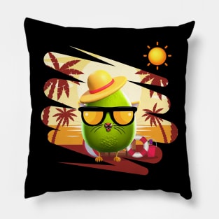 Funny Summer Avocato Cat Avocado Vegan And Cat Lover Kitten Pillow