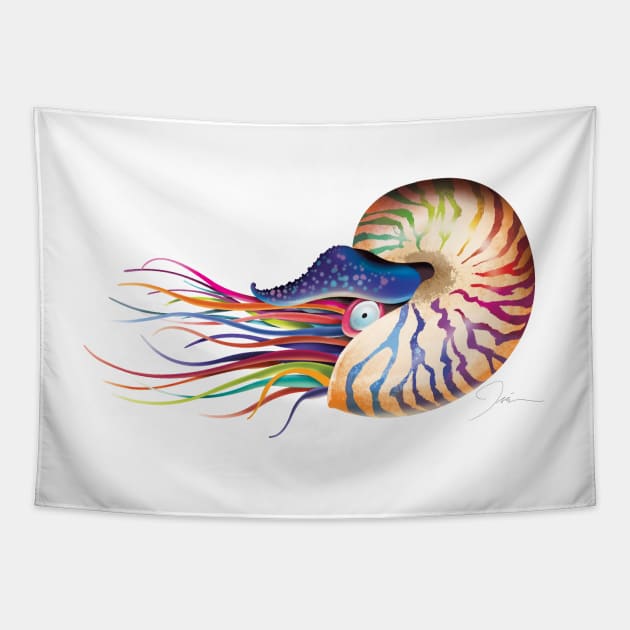 Rare Rainbow Nautilus Tapestry by TrevorIrvin