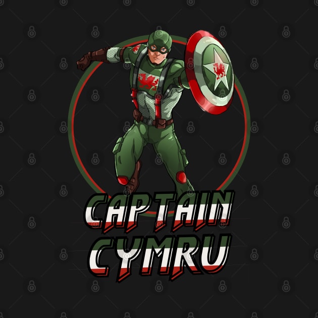 Captain Cymru comic book hero, Welsh Avenger by Teessential