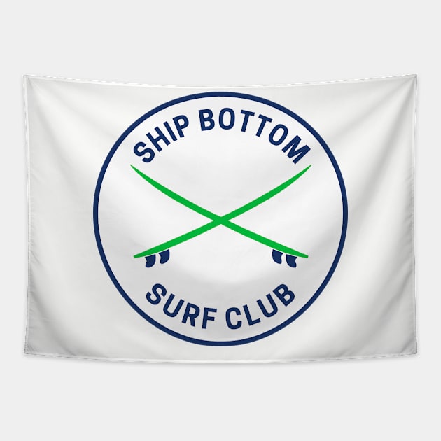 Vintage Ship Bottom Surf Club Tapestry by fearcity