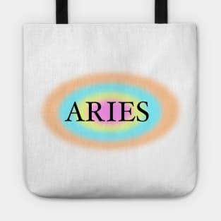 Glowing Aura Aries Zodiac Sign Tote