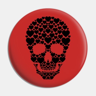 Hearty Skull (Black) Pin