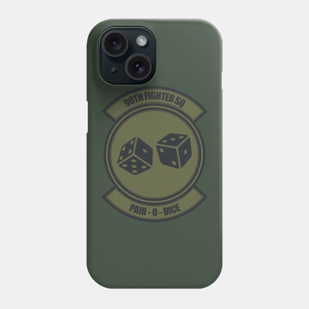 90th Fighter Squadron Patch (subdued) Phone Case by Tailgunnerstudios