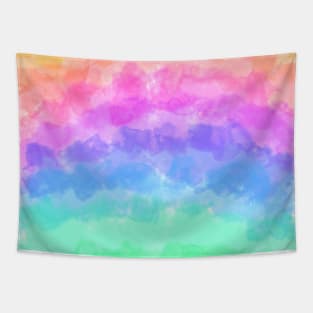 Rainbow Watercolor Background Tapestry