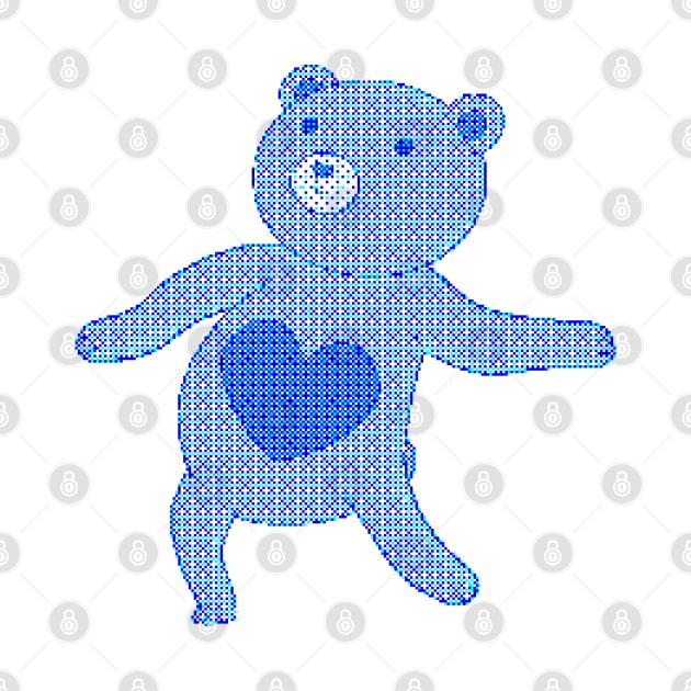 Blue dancing bear retro by L’étoile stéllaire