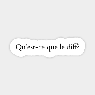 Qu’est-de que le diff? Garth Marenghi’s Darkplace Magnet