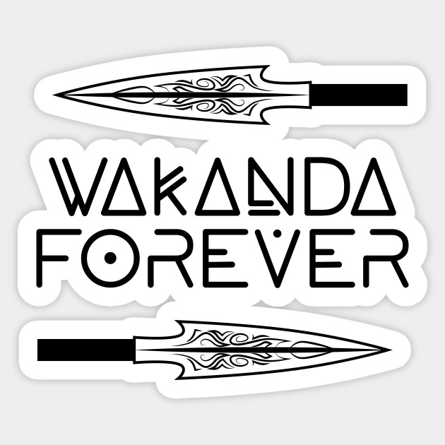 Wakanda Forever Black Panther Sticker Teepublic