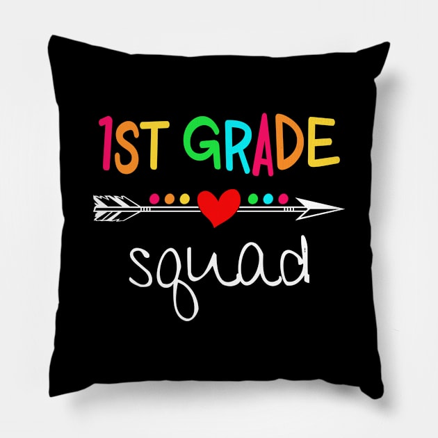 1st Grade Squad First Teacher Student Team Back To School Shirt Pillow by Alana Clothing