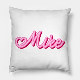 Mike name pink heart Pillow