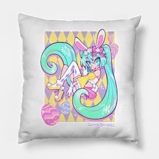 Bunny Leek Girl Pillow