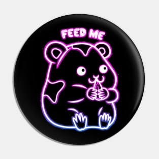 Cute Hamster Neon Pin