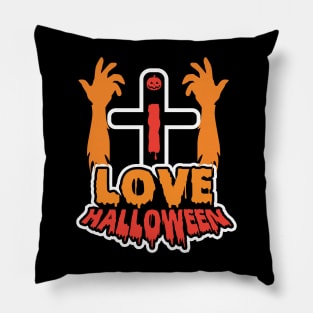 Funny Love Halloween Spooky Hands Pillow