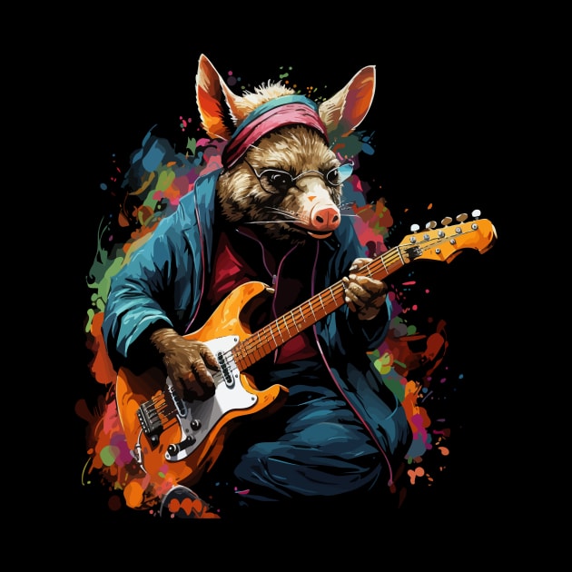 Aardvark Playing Guitar by JH Mart