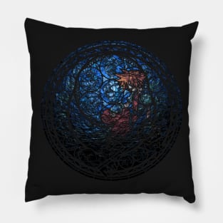 Blue Glass Heartless Pillow