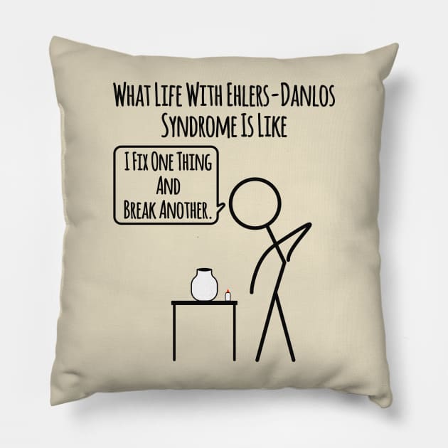 Life With Ehlers Danlos Syndrome: Fix And Break Pillow by Jesabee Designs