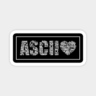 I Love Ascii! Magnet