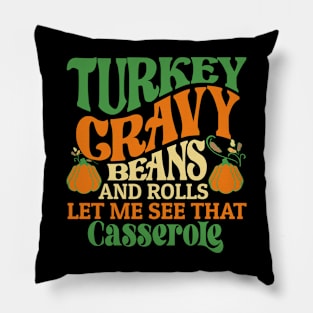 Turkey Gravy Thanksgiving Pillow