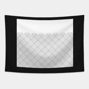 Zigzag geometric pattern - gray and white. Tapestry