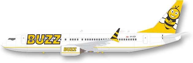 Buzz Airlines Boeing 737 Kids T-Shirt by GregThompson