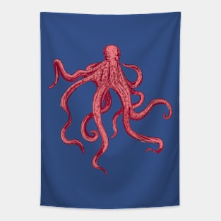 Hand Drawn Octopus Tapestry