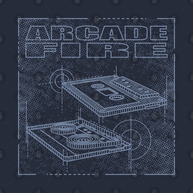 Arcade Fire Technical Drawing by Vector Empire