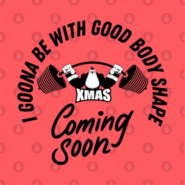 Santa lifts weights -  xmas Coming soon by O.M design