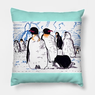 Antarctic Colony Pillow