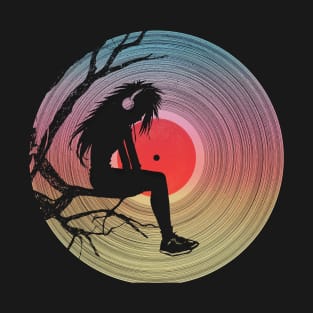 Music Girl and Forest Silence Vinyl T-Shirt