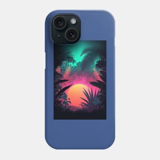 Sunset Jungle, Through the Leaves Phone Case