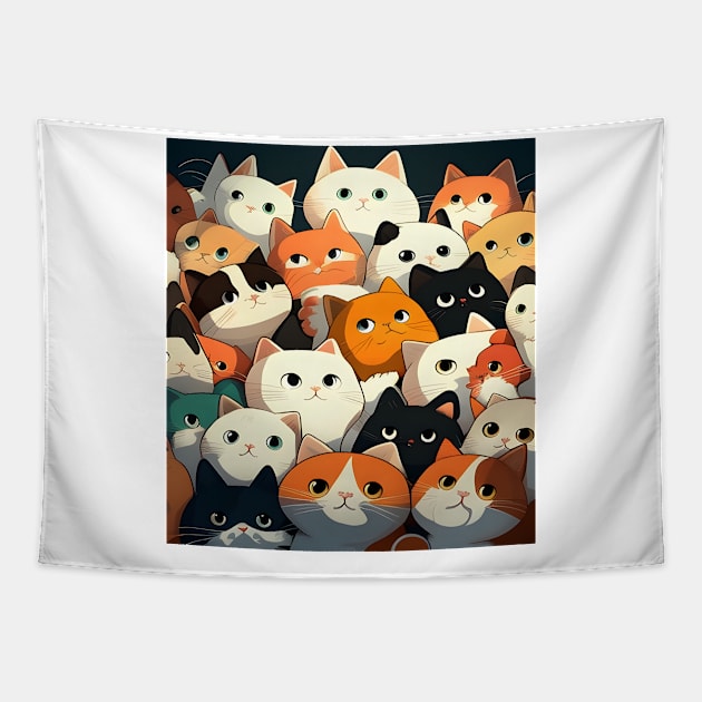 I Need All These Cats Cat Owner Cats - Funny Cats Tapestry by Rochelle Lee Elliott