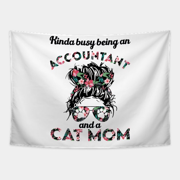 Accountant cat mom funny gift . Perfect present for mother dad friend him or her Tapestry by SerenityByAlex