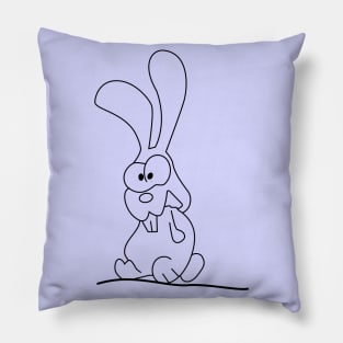crazy sitting bunny Pillow